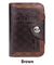 Mens Men's S4 Retro Leather Vertical Section Credit Card Holder Wallet with Hasp