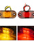5pc Amber 5pc Red LED Car Truck Trailer RV Oval 2.5" Side Clearance Marker Light