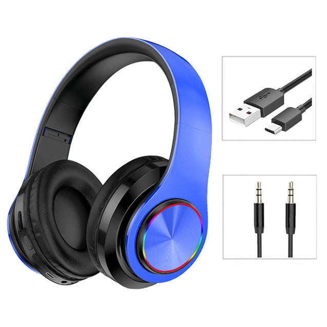 Wireless Bluetooth Headphones Super Bass Foldable Stereo Earphones Headsets Mic 