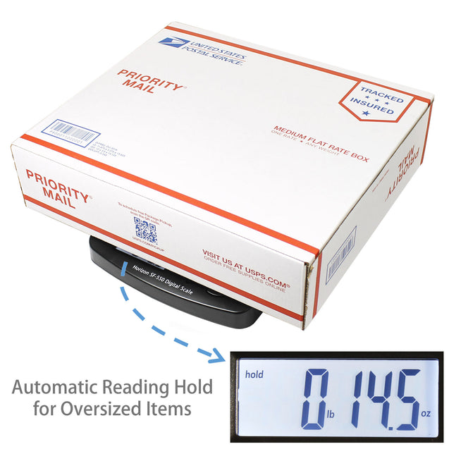 Horizon 66LB x 0.1oz Digital Postal Shipping Scale SF-550 V4 Desktop Scale Black
