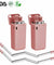 Pack of 2 ECO Friendly Reusable Collapsible Straws Stainless Steel Portable Case