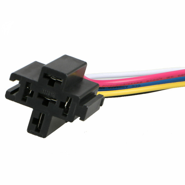 5 Pack 12V 30/40 Amp 5-Pin SPDT Automotive Relay w/ Wires & Harness Socket Set