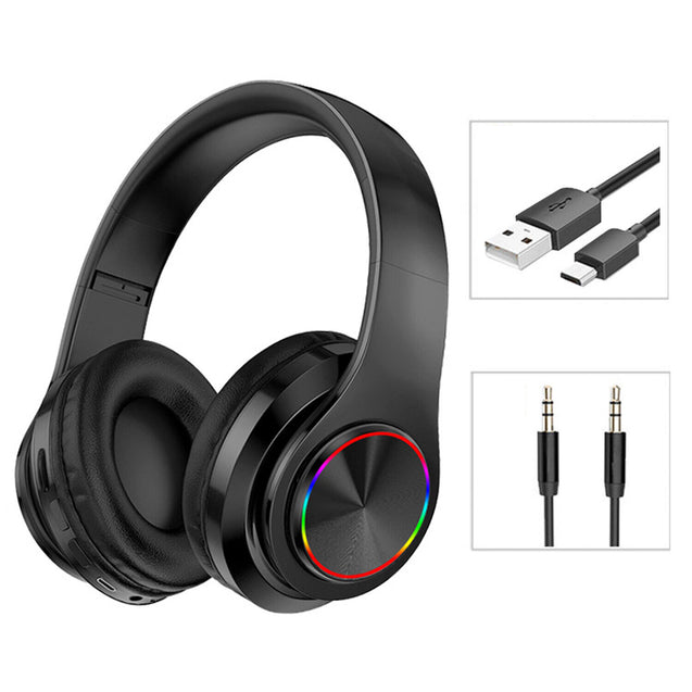 Wireless Bluetooth Headphones Super Bass Foldable Stereo Earphones Headsets Mic 