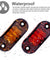 5pc Amber 5pc Red LED Car Truck Trailer RV Oval 2.5" Side Clearance Marker Light