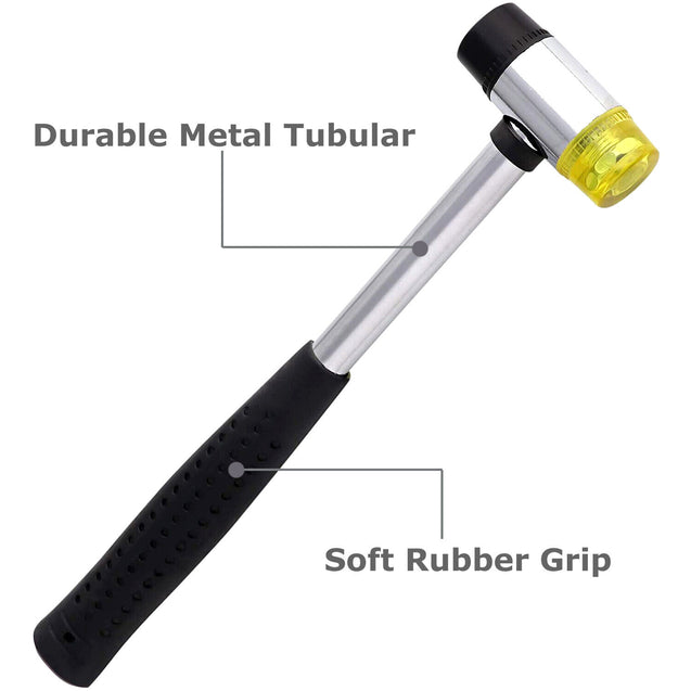 25mm / 30mm Rubber & Nylon Mallet Rubber Handle Jewelers Hammer Window Glazing