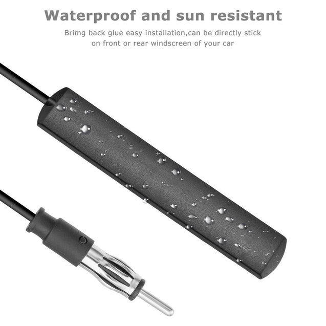 Stealth FM/AM Hidden Windshield Antenna – Fits Car, Truck, Motorcycle, Boat – 4.53” Pillar Mount