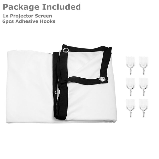 Portable Foldable Projector Screen 16:9 HD Outdoor Home Cinema Theater 3D Movie