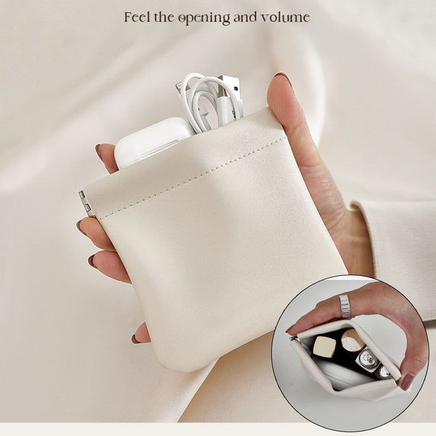 3PCS Portable Makeup Bag Travel Storage Pouch Shrapnel for Headphone Jewelry