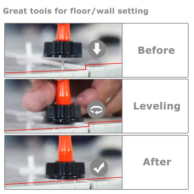 Reusable Anti-Lippage Tile Leveling System Positioning T-lock Floor Tool 50/200x