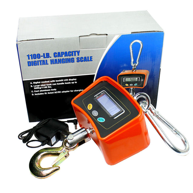 500 KG / 1100 LBS Digital Crane Scale Heavy Duty Industrial Hanging Scale