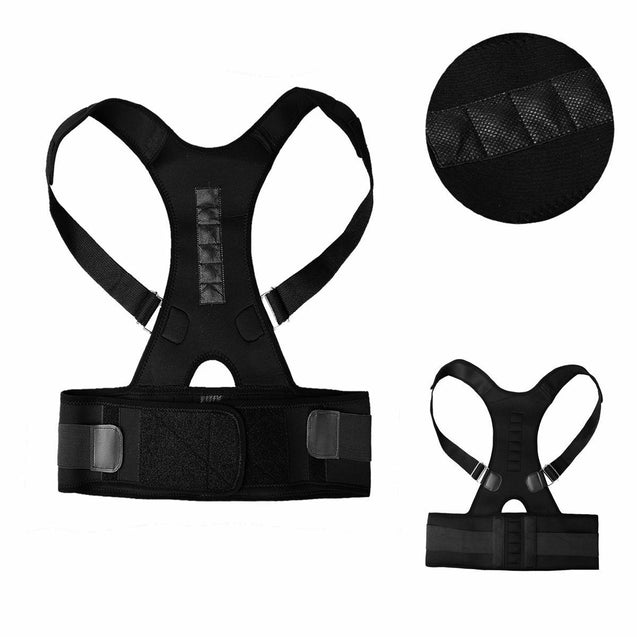 Posture Corrector Support Magnetic Back Shoulder Adjustable Brace Belt Theraphy