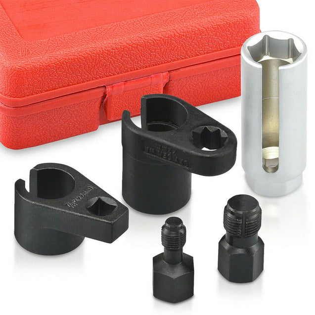 5 PCS Oxygen Sensor Socket Thread Chasers Tool Set Repair Kit Car Garage US