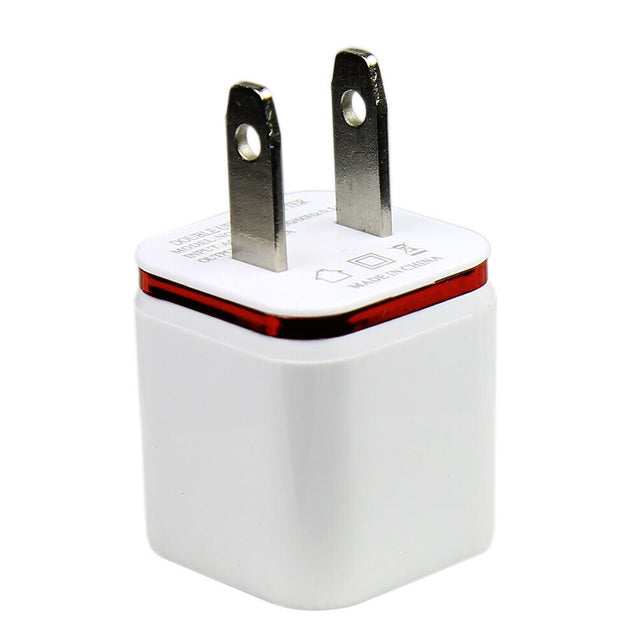 100x USB Wall Charger AC Power Adapter US Outlet For iPhone 5 6 7 8 X 11 12 13