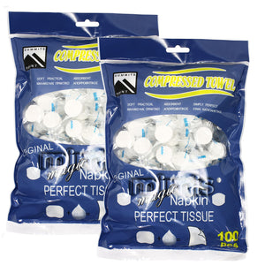 200 Pack Magic Towel Compressed Towel Coin Tissue  - Just add water