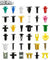  500 PCS Plastic Car Body Push Pin Rivet Mixed Fasteners Trim Molding Clip
