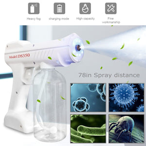 Wireless Nano Blue Light Steam Spray Disinfection Sprayer Gun 800ML USB Charging