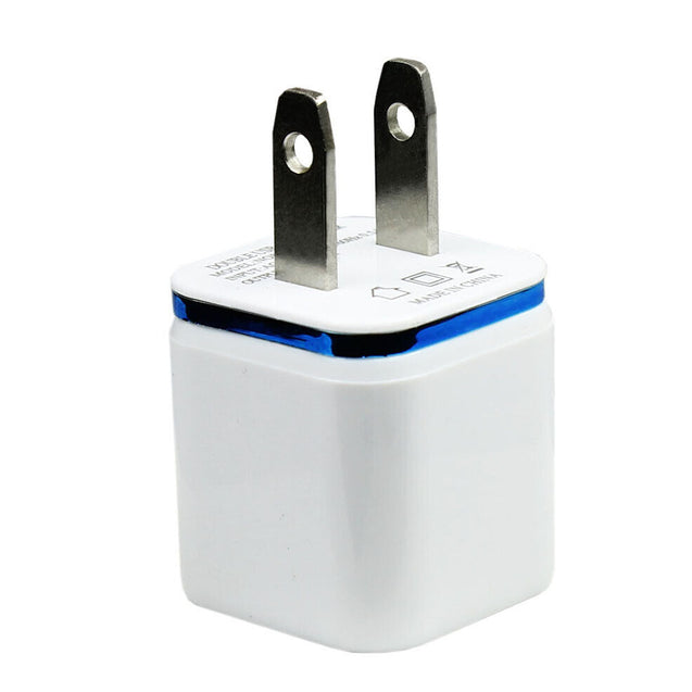 100x USB Wall Charger AC Power Adapter US Outlet For iPhone 5 6 7 8 X 11 12 13
