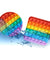 4 PACK Rainbow Popit Fidget it Pop Toy Push Bubble Sensory Set Stress Relief