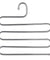 Trousers Hanger 5 Layers S Shape Pants Scarf Hanger Holder Closet Space Saver