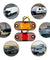 5pc Amber 5pc Red LED Car Truck Trailer RV Oval 2.5" Side Clearance Marker Light