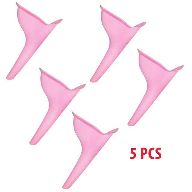 3/5PCS Portable Female Urinal Funnel Camping Travel Toilet Stand Pee Device