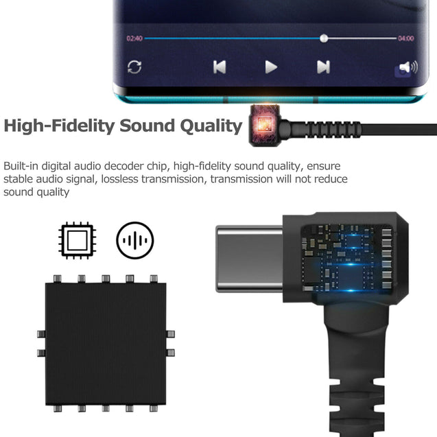 USB Type C to 3.5mm Headphone Audio Adapter Cable For Galaxy S21 S20 Note 20 10 