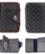 Mens Men's S4 Retro Leather Vertical Section Credit Card Holder Wallet with Hasp