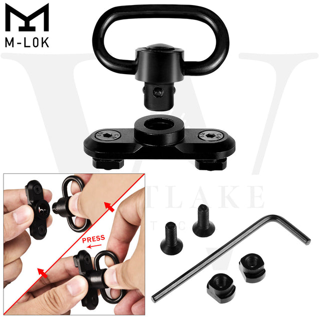 2 PCS M-LOK Heavy Duty QD Sling Swivel Adapter Mount for M-LOK Handguard