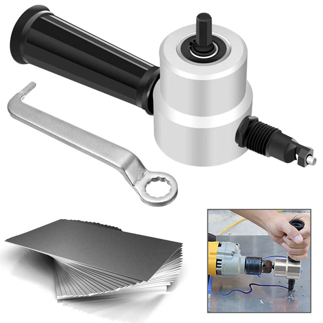 Double Head Sheet Metal Cutter Nibbler Cutting Tool Saw Power Drill Attachment