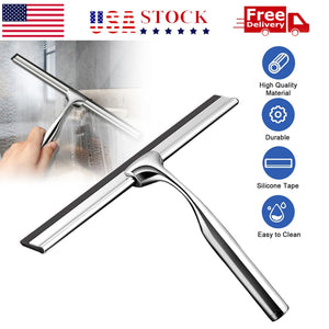 Stainless Steel All-Purpose Squeegee Shower Cleaner Doors Bathroom Windows Glass