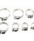 60pcs Adjustable Hose Clamps Worm Gear Stainless Steel Clamp Assortment 7 Sizes