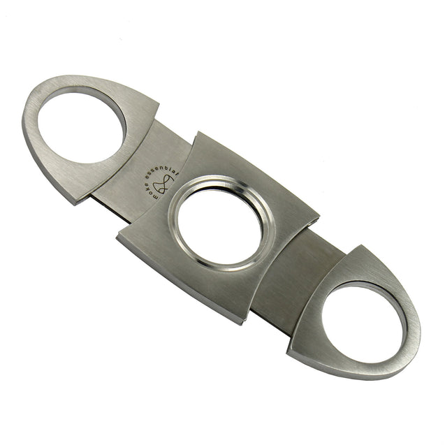 Stainless Steel Pocket Ci-gar Cutter Knife Scissors Double Blades Silver 