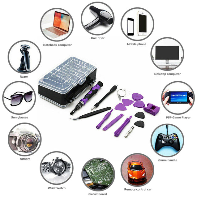 115 in 1 Magnetic Precision Screwdriver Set PC Phone Electronics Repair Tool Kit