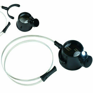 Lighted 15X Magnifier Eye Loupe - Detachable Headband for Jewelry Watch Repair
