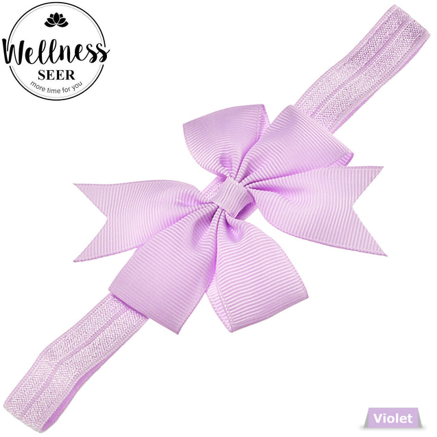 12Pcs Colors Newborn Baby Girl Headband Infant Toddler Bow Hair Band Accessories