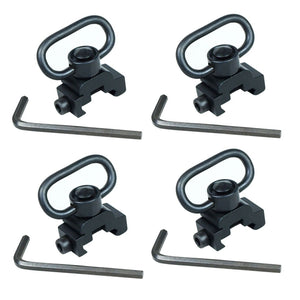 4PCS Push Button QD Quick Release Sling Swivel Mount Set for Picatinny Rail