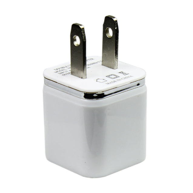 100x USB Wall Charger AC Power Adapter US Outlet For iPhone 5 6 7 8 X 11 12 13