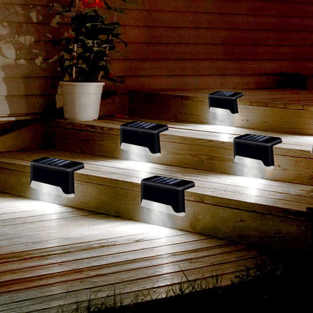 4 Solar LED Bright Deck Lights Outdoor Garden Patio Railing Decks Path Lighting