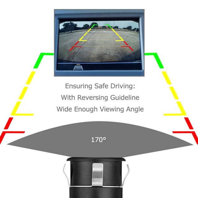 Car Rear View Backup Reverse Camera 170° CMOS 8 LED HD Night Vision Waterproof