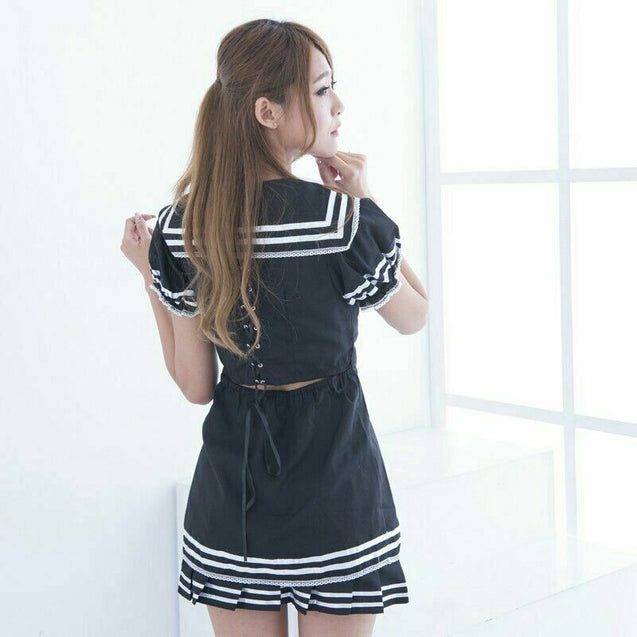 Hallween Cosplay Woman Sexy Cute Sailor Dress Adorable Party Mini Skirt Costume 