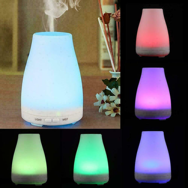 Essential Oil Aroma Diffuse Aromatherapy LED Ultrasonic Humidifier Air Purifier