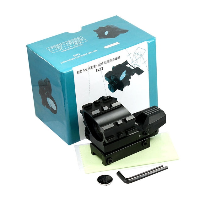 Tactical Holographic 4 Reticles Projected Red Green Dot Reflex Sight 20mm Rail