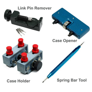 Watch Repair tool Kit - Case Opener Case Holder Link Pin Remover Spring Bar Tool