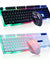 Computer Desktop Gaming Keyboard and Mouse Mechanical Feel LED Light Backlit