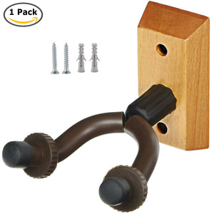 Heavy Duty Guitar / Instrument Hanger Stand Holder Hooks Display Mount Wood Base