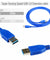 USB 3.0 A Male USB to A Male USB Cable High Speed Data Transfer Cord Blue 6 Feet