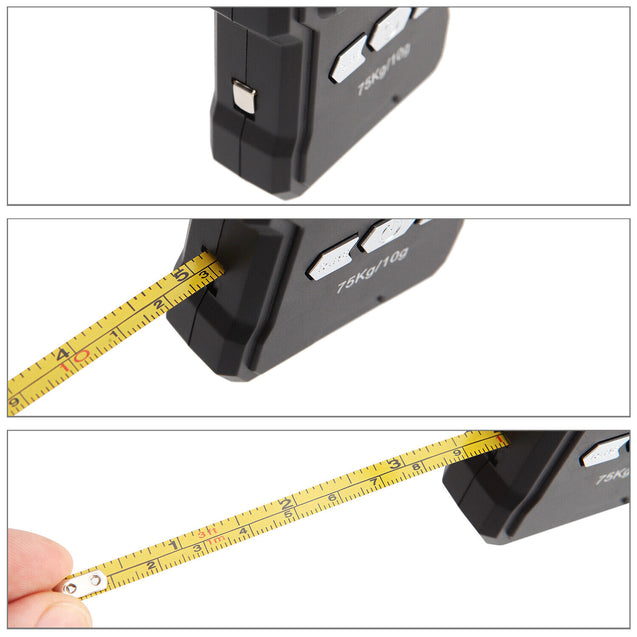 Digital Fish Scale Hanging Scale w/ Built-in Measuring Tape Backlit LCD Display 