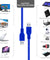 USB 3.0 A Male USB to A Male USB Cable High Speed Data Transfer Cord Blue 6 Feet