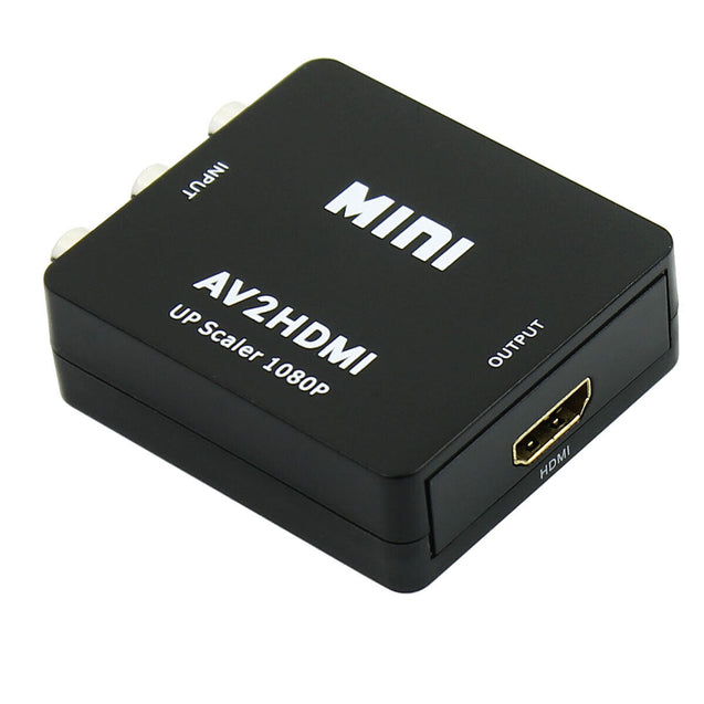 RCA to HDMI Converter Composite AV CVBS Video Adapter 720p 1080p Wii NES SNES