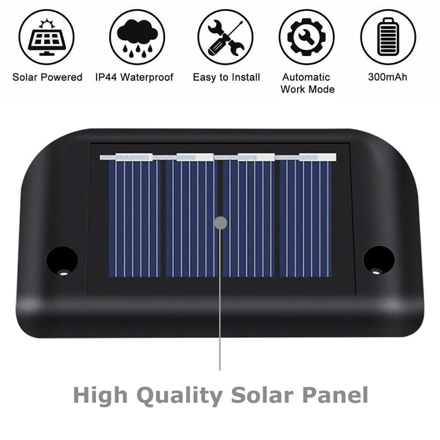 4 Solar LED Bright Deck Lights Outdoor Garden Patio Railing Decks Path Lighting